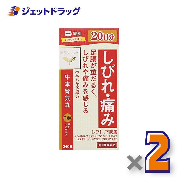 【第2類医薬品】「クラシエ」漢方牛車腎気丸料エキス錠240錠×2個〔漢方・ごしゃじんきがん〕