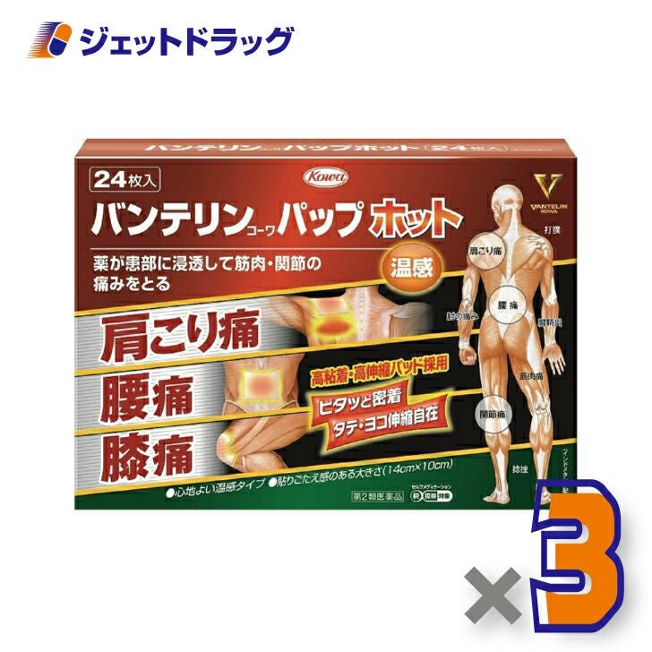 【第2類医薬品】バンテリンコーワパップホット24枚※セルフメディケーション税制対象商品