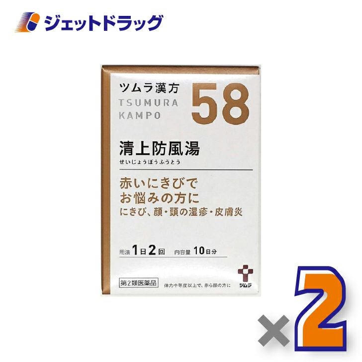 【第2類医薬品】ツムラ漢方清上防風湯エキス顆粒20包×2個〔にきび・皮膚炎・かゆみ〕