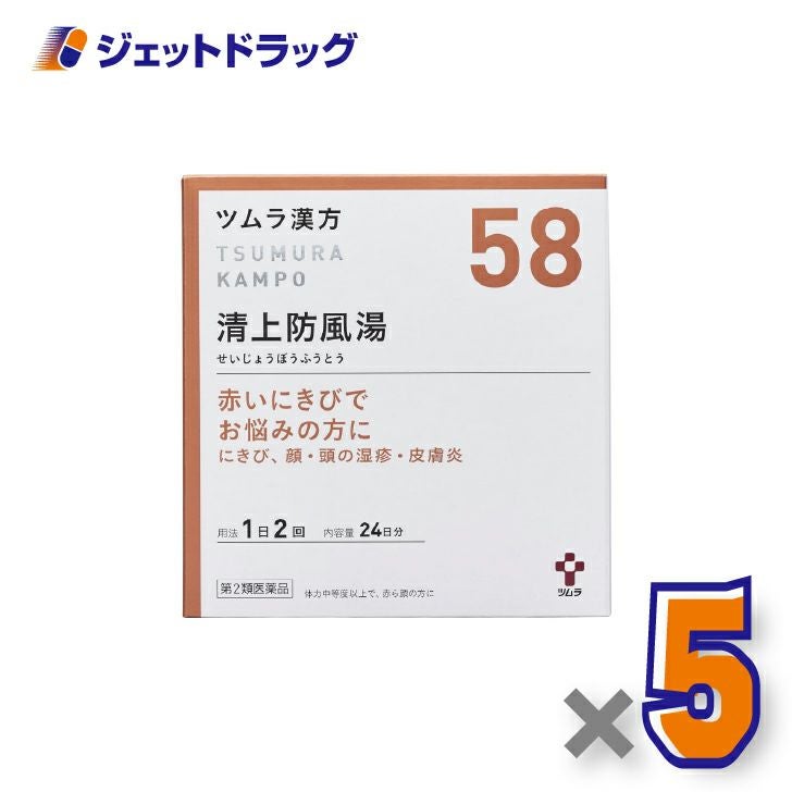【第2類医薬品】ツムラ漢方清上防風湯エキス顆粒48包×5個〔にきび・皮膚炎・かゆみ〕