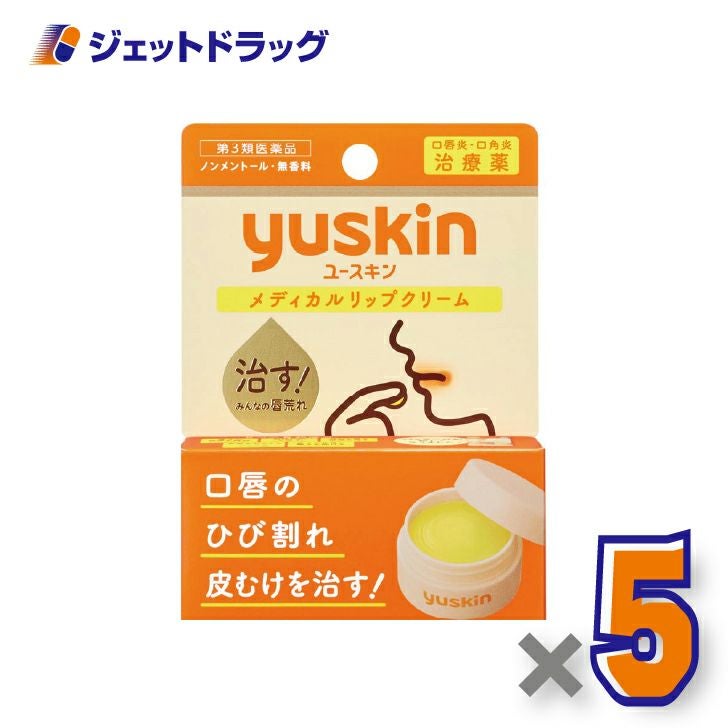 【第3類医薬品】ユースキンメディカルリップクリーム8.5g×5個〔唇荒れ〕
