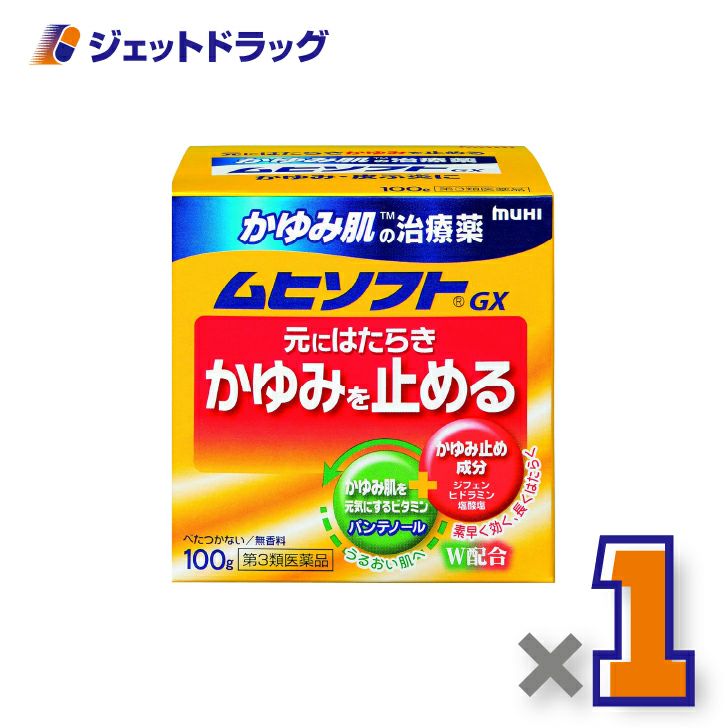 【第3類医薬品】かゆみ肌の治療薬ムヒソフトGX100g×1個※セルフメディケーション税制対象〔かゆみ肌の治療薬〕