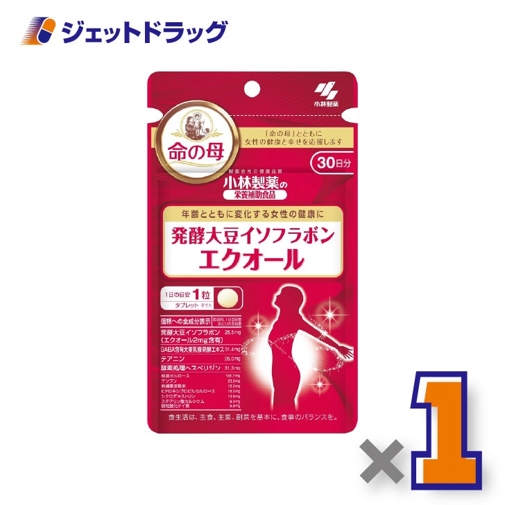 【サプリメント】小林製薬の栄養補助食品発酵大豆イソフラボン命の母エクオール30粒×1個〔女性のゆらぎをサポート〕