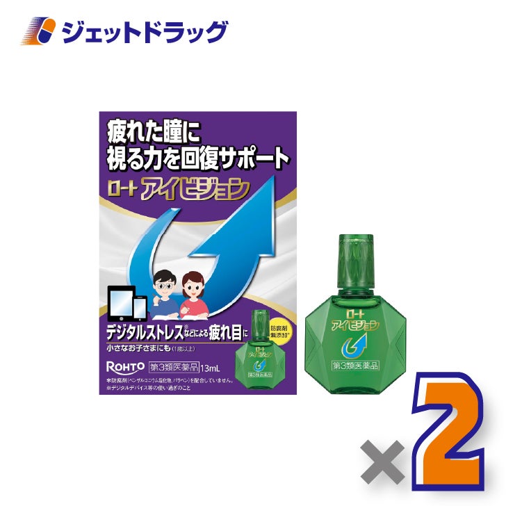【第3類医薬品】ロートアイビジョン13mL×2個〔眼病予防・目薬〕