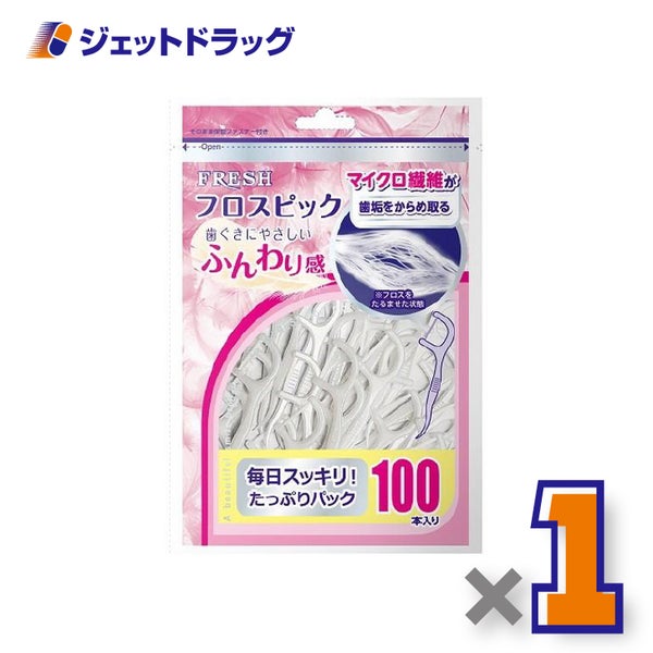 デンタルプロフレッシュフロスピック100本入×1個〔デンタルフロス〕