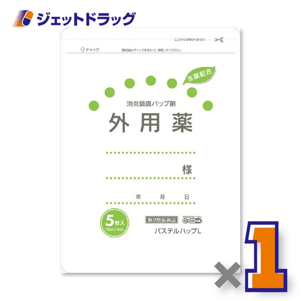 【第3類医薬品】パステルハップL5枚入×1個※セルフメディケーション税制対象〔冷感湿布〕