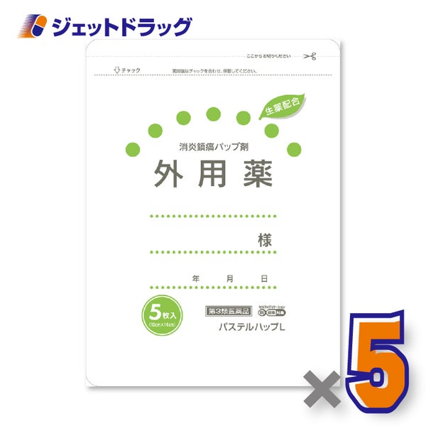 【第3類医薬品】パステルハップL5枚入×5個※セルフメディケーション税制対象〔冷感湿布〕